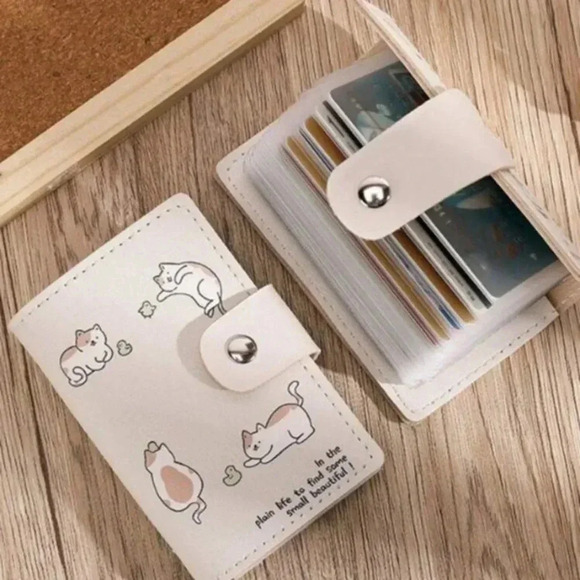 Cream colored wallet with small kitties ducks plain life find small beauties - Picture 2 of 6